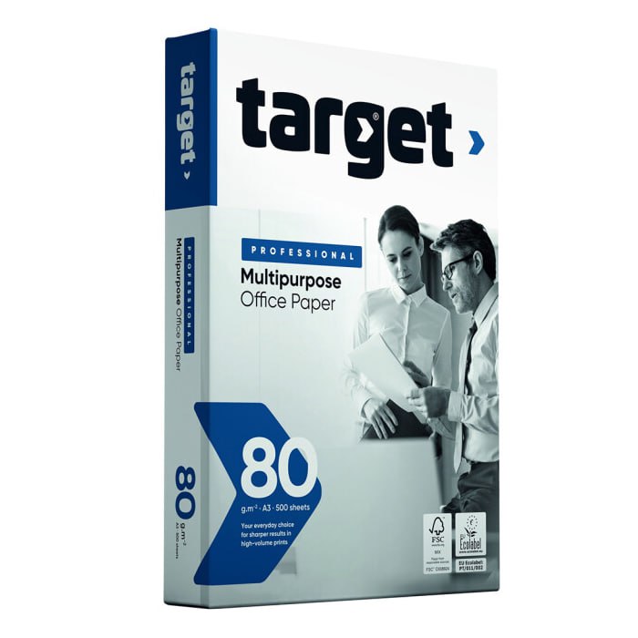 Папір офісний A3 Target Professional клас B+ 80 г/м2 500 аркушів білий